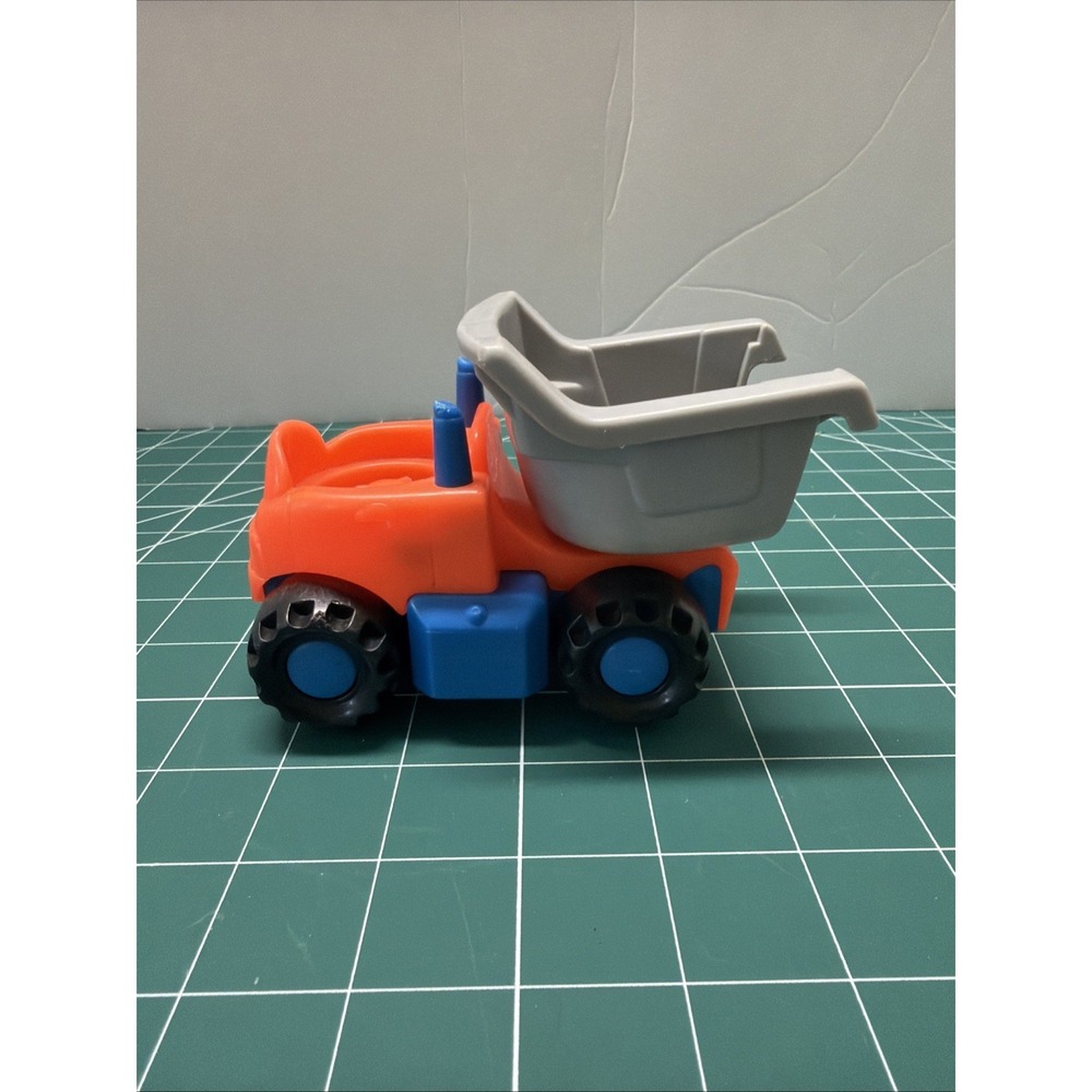 Fisher-Price Little People Red Blue Grey Plastic Dump Truck Toy 2002 Mattel